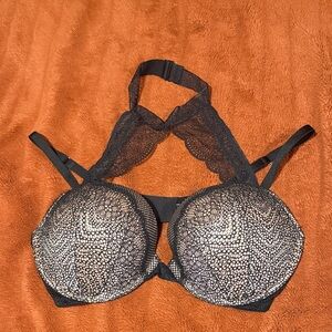 Victoria's Secret Black and Silver Lace Bra